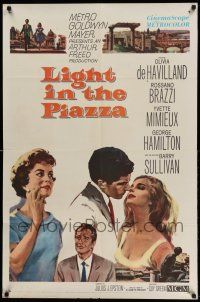 1p570 LIGHT IN THE PIAZZA 1sh '61 De Havilland, Yvette Mimieux, Rossano Brazzi & George Hamilton!