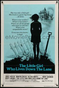 1p577 LITTLE GIRL WHO LIVES DOWN THE LANE 1sh '77 very young Jodie Foster, enveloped by fear!