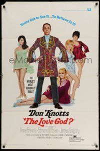 1p595 LOVE GOD 1sh '69 Don Knotts is the world's most romantic male with sexy babes!