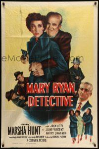 1p623 MARY RYAN, DETECTIVE 1sh '50 Gangland falls for Marsha Hunt, the cop in skirts!