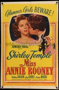 1p635 MISS ANNIE ROONEY 1sh '42 great images of Shirley Temple, the new Queen of the Teens!
