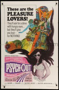 1p743 PSYCH-OUT 1sh '68 AIP, psychedelic drugs, sexy pleasure lover Susan Strasberg!