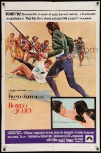1p783 ROMEO & JULIET unmarked style B 1sh '69 Zeffirelli's version of William Shakespeare's play!