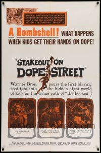 1p860 STAKEOUT ON DOPE STREET 1sh '58 this is what happens when kids get their hands on dope!