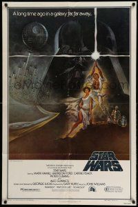 1p862 STAR WARS style A 3rd printing 1sh '77 George Lucas classic sci-fi epic, art by Tom Jung!
