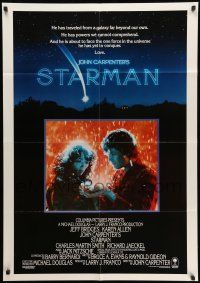 1p865 STARMAN int'l 1sh '84 John Carpenter, alien Jeff Bridges & Karen Allen standing in snowfall!