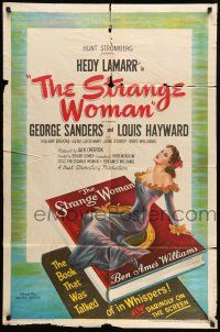 1p870 STRANGE WOMAN 1sh '46 directed by Edgar Ulmer, art of Hedy Lamarr, Ben Ames Williams!