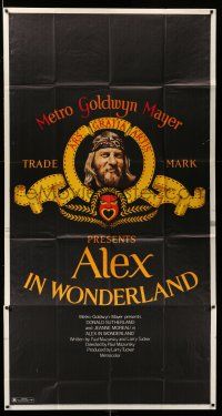 1r713 ALEX IN WONDERLAND 3sh '71 wild different image of Donald Sutherland in MGM logo parody!