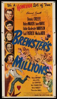 1r736 BREWSTER'S MILLIONS 3sh R50 Dennis O'Keefe has to spend a million in 30 days, great art!
