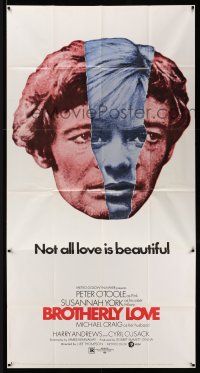 1r738 BROTHERLY LOVE 3sh '70 Susannah York, Peter O'Toole, Not all love is beautiful!
