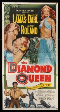 1r764 DIAMOND QUEEN 3sh '53 art of sexy jungle beauty Arlene Dahl, Fernando Lamas & Gilbert Roland