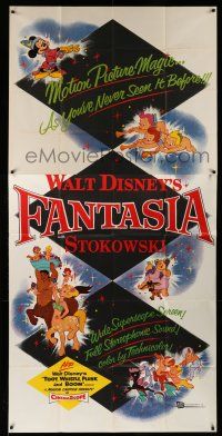 1r777 FANTASIA 3sh R56 great image of Mickey Mouse & others, Disney musical cartoon classic!