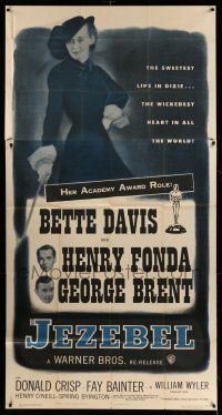 1r815 JEZEBEL 3sh R48 Bette Davis, Henry Fonda, George Brent, directed by William Wyler!