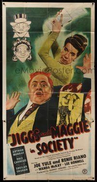 1r816 JIGGS & MAGGIE IN SOCIETY 3sh '48 artwork by George McManus, Joe Yule, Renie Riano