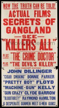 1r822 KILLERS ALL/DEVIL'S KILLER 3sh '57 John Dillinger, plus The Crime Doctor & more!