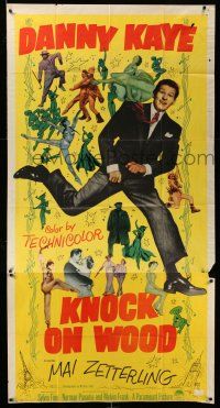 1r824 KNOCK ON WOOD 3sh '54 great full-length image of dancing Danny Kaye, Mai Zetterling