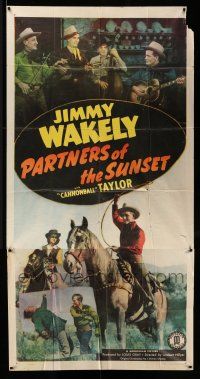 1r864 PARTNERS OF THE SUNSET 3sh '48 singing cowboy Jimmy Wakely with guitar & on horseback!