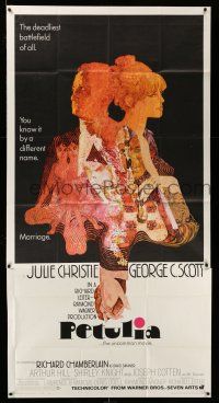 1r873 PETULIA 3sh '68 Richard Lester directed, pretty Julie Christie & George C. Scott!
