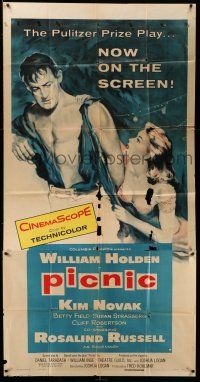 1r877 PICNIC 3sh '56 great art of barechested William Holden & sexy long-haired Kim Novak!