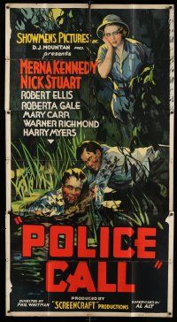 1r880 POLICE CALL 3sh '33 Nick Stuart, who looks like Bruce Hershenson, saves man in swamp!