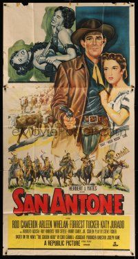 1r899 SAN ANTONE 3sh '53 cool artwork of cowboy Rod Cameron & that High Noon girl Katy Jurado!