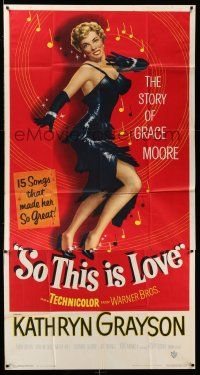1r923 SO THIS IS LOVE 3sh '53 cool art of sexy Kathryn Grayson as opera star Grace Moore!