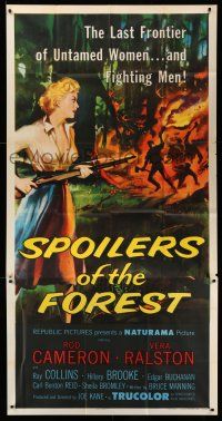 1r926 SPOILERS OF THE FOREST 3sh '57 Vera Ralston in the last frontier of untamed women!