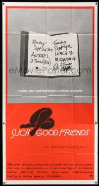 1r940 SUCH GOOD FRIENDS int'l 3sh '72 Otto Preminger, image of little black book, Saul Bass art!