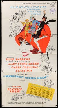 1r950 THOROUGHLY MODERN MILLIE 3sh '67 Bob Peak art of singing & dancing Julie Andrews!