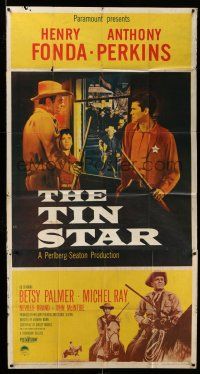 1r956 TIN STAR 3sh '57 cowboys Henry Fonda & Anthony Perkins, directed by Anthony Mann!