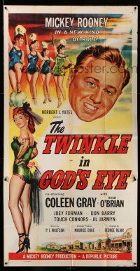 1r967 TWINKLE IN GOD'S EYE 3sh '55 art of Mickey Rooney, sexy Coleen Gray & 4 chorus girls!