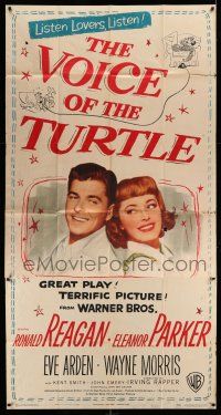 1r979 VOICE OF THE TURTLE 3sh '48 c/u of smiling Ronald Reagan & Eleanor Parker back-to-back!