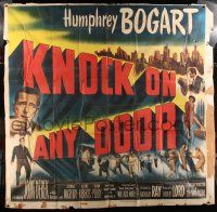 1r136 KNOCK ON ANY DOOR 6sh '49 Humphrey Bogart, directed by Nicholas Ray, told w/ brutal honesty!