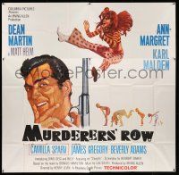 1r156 MURDERERS' ROW 6sh '66 art of spy Dean Martin as Matt Helm & sexy Ann-Margret by McGinnis!
