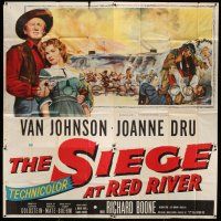 1r182 SIEGE AT RED RIVER 6sh '54 Van Johnson & pretty Joanne Dru in western action!
