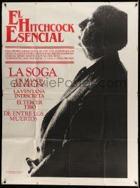 1r220 ESSENTIAL HITCHCOCK Argentinean 43x58 '83 wonderful profile of director Alfred Hitchcock!
