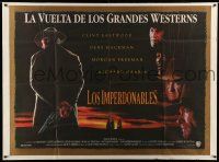 1r223 UNFORGIVEN Argentinean 42x56 '92 Clint Eastwood, Gene Hackman, Freeman, Richard Harris!