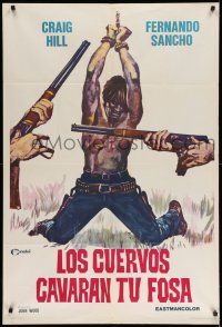 1r232 AND THE CROWS WILL DIG YOUR GRAVE Argentinean '72 wild different spaghetti western art!