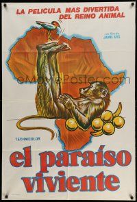 1r234 ANIMALS ARE BEAUTIFUL PEOPLE Argentinean '75 Jamie Uys, different art of monkey over Africa!