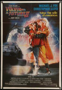 1r238 BACK TO THE FUTURE II Argentinean '90 art of Michael J. Fox & Christopher Lloyd by Struzan!