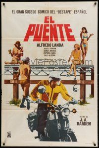 1r340 LONG WEEKEND Argentinean '77 El Puente, cool image of motorcycle & sexy ladies!