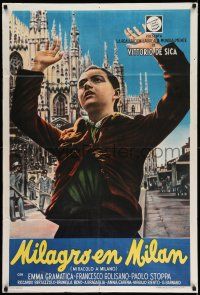 1r356 MIRACLE IN MILAN Argentinean '51 Vittorio De Sica's Miracolo a Milano, orphan saves a town!