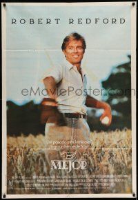 1r364 NATURAL Argentinean '84 best image of Robert Redford throwing baseball, Barry Levinson!