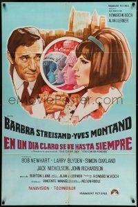 1r368 ON A CLEAR DAY YOU CAN SEE FOREVER Argentinean '70 different art of Streisand & Montand!
