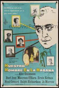 1r370 OUR MAN IN HAVANA Argentinean '60 art of Alec Guinness in Cuba, directed by Carol Reed!