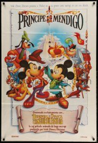 1r378 RESCUERS DOWN UNDER/PRINCE & THE PAUPER Argentinean '90 Disney cartoon, Mickey Mouse!