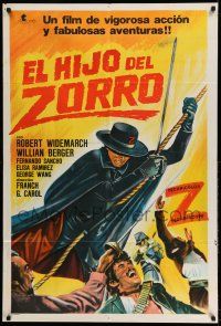 1r388 SON OF ZORRO Argentinean '73 Gianfranco Baldanello's Il figlio di Zorro, cool art!