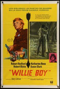 1r401 TELL THEM WILLIE BOY IS HERE Argentinean '70 art of sheriff Robert Redford, Katharine Ross