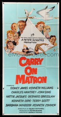 1r005 CARRY ON MATRON English 3sh '72 English sex, wacky cast montage art by Arnaldo Putzu!