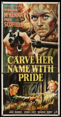 1r006 CARVE HER NAME WITH PRIDE English 3sh '58 Pezuldure art of WWII hero Virginia McKenna!